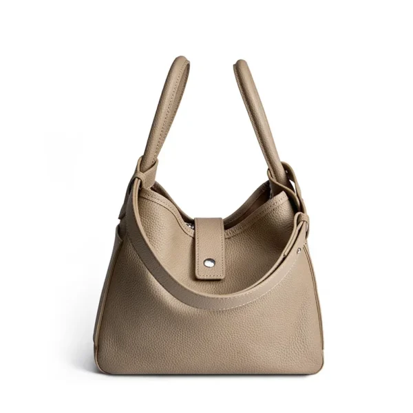 2023 New Vegetable Basket Fashion Large Capacity Women's Shoulder Bag Real Leather Bag for Lady Simple Fashion Bucket Bag