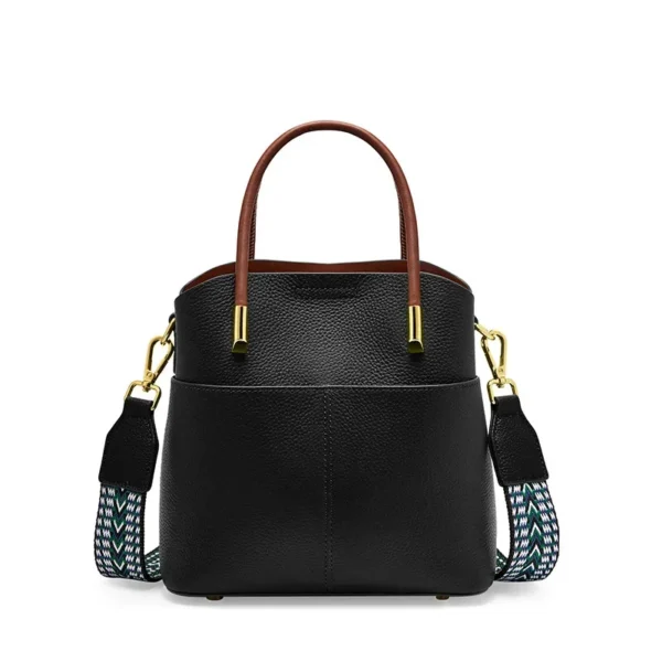 2023 Top Layer Cowhide Vegetable Basket Genuine Leather Bucket Bag for Women Tote Bags Shoulder Cowhide Bag for Women